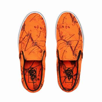 Damske Slip On Tenisky Vans Realtree Xtra® x Vans Classic Hnede Maskacove VA40FDXOB